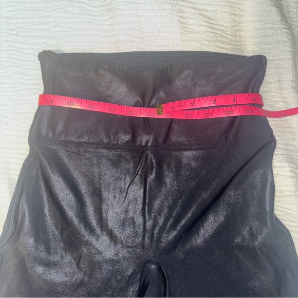 SPANX Faux Leather Leggings Black High Rise Slimming Shaping Women’s Size Small - Picture 5 of 8